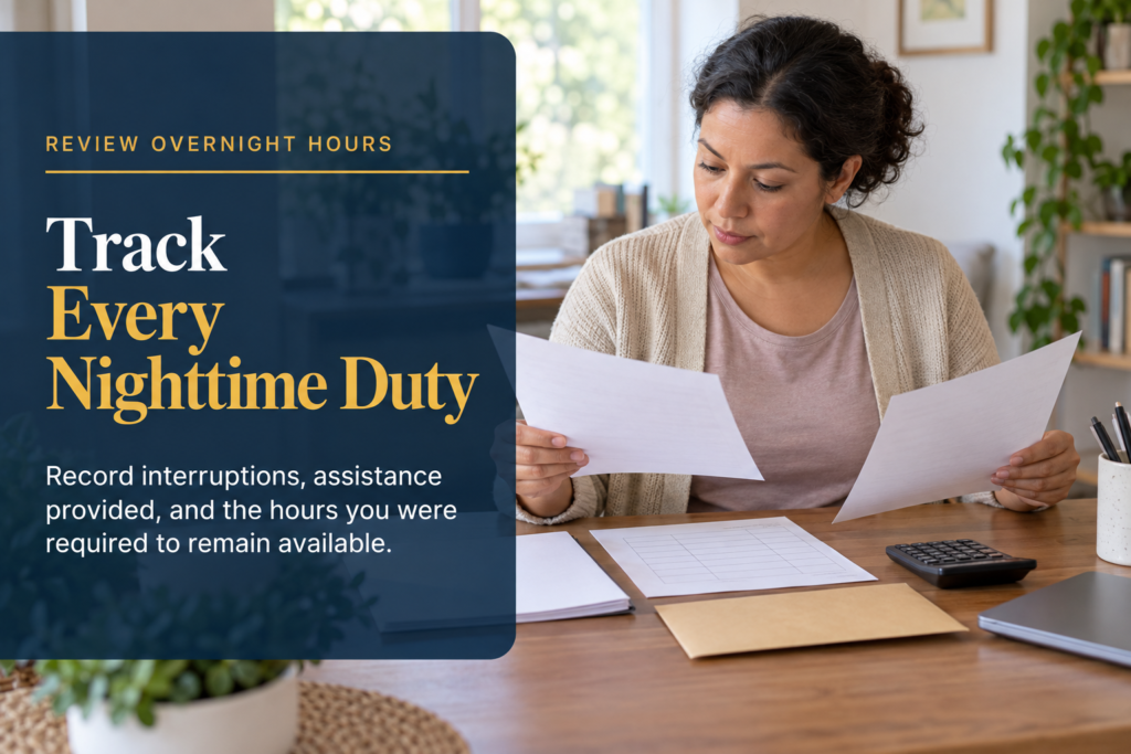 Tracking Overnight Caregiver Duties