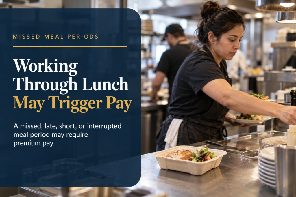 Working Through Lunch May Trigger Pay
