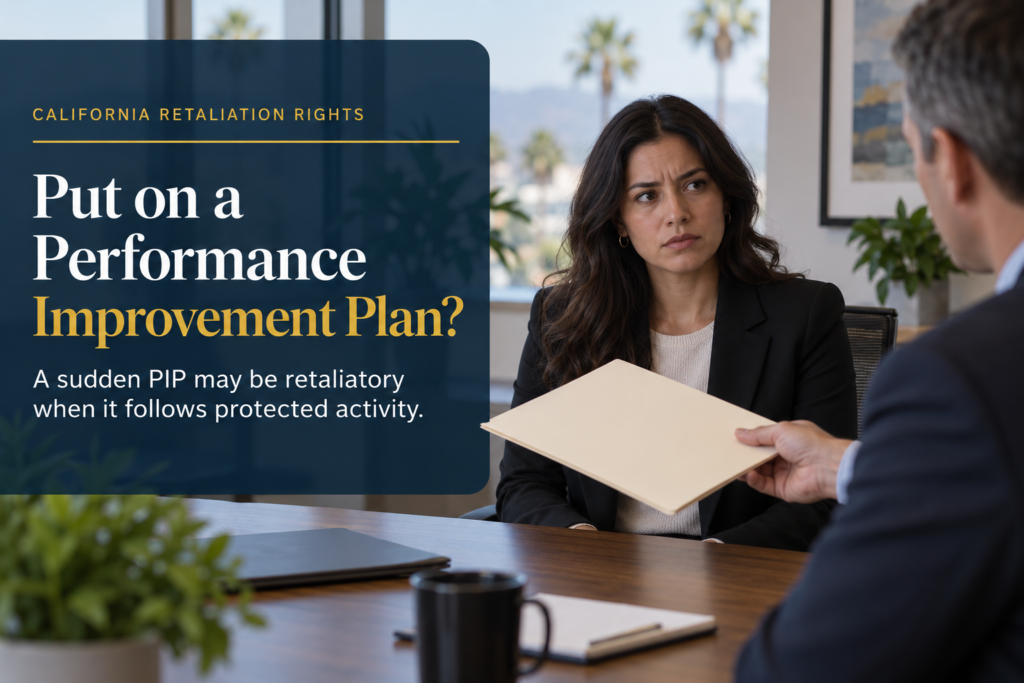 California PIP Meeting with a Blank Folder